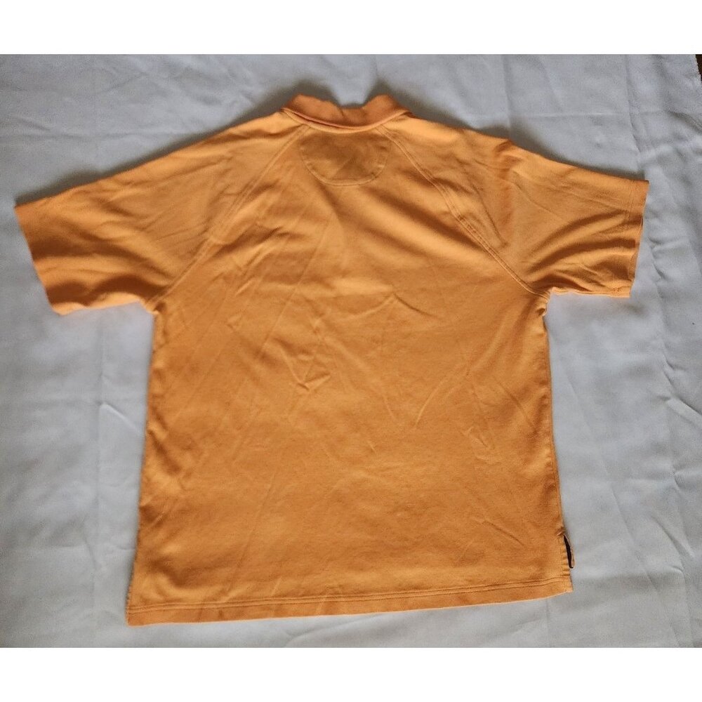 ORVIS Men's Orange Three-Button Placket Short-Sleeve Golf Polo Shirt Size Large - Picture 3 of 10